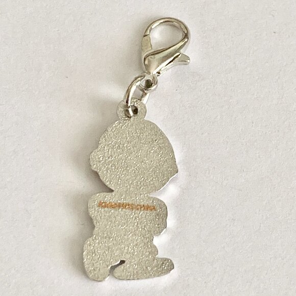 Peanuts Charlie Brown Clip On Charm Zipper Pull Purse Charm Signed Enamel - Picture 5 of 8